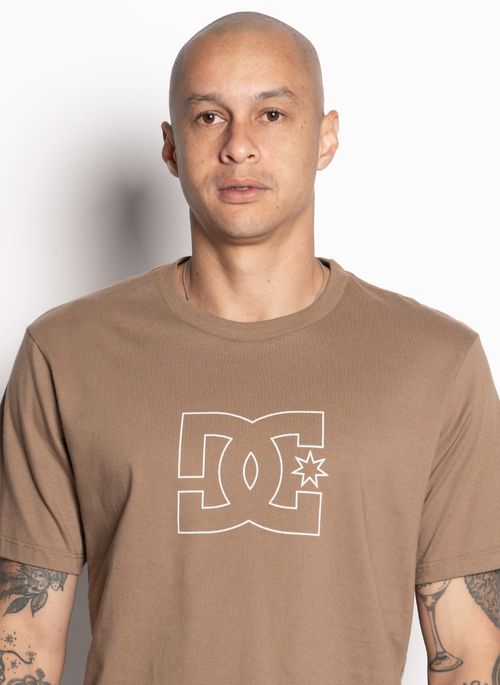 Camiseta Dc Shoes M/C Dc Outline Star Marrom
