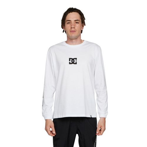 Camiseta DC Shoes M/L Minimal Stripe Branco