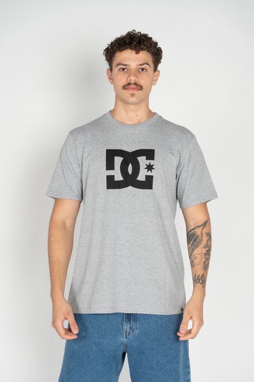 Camiseta DC Shoes M/C Dc Star Cinza Mescla