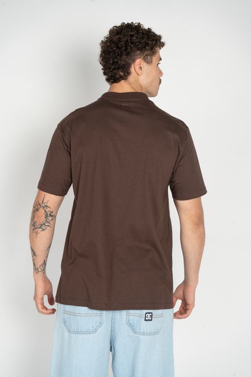 Camiseta DC Shoes M/C Base Marrom Escuro