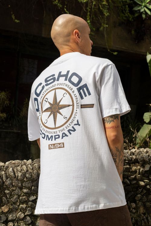 Camiseta Dc Shoes M/C No 94 Worker Compass Branco