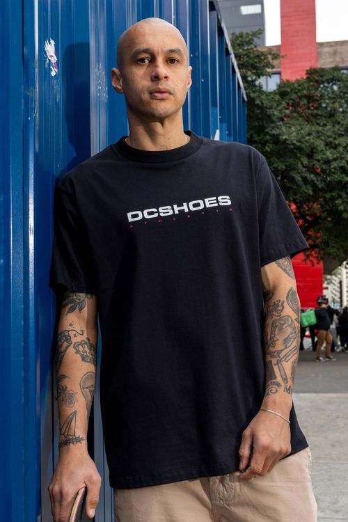 Camiseta Dc Shoes M/C Athletics Dcshoes Preto