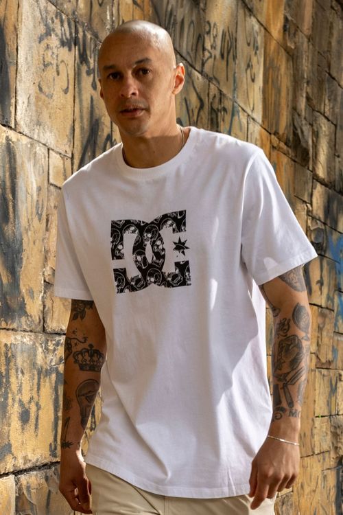 Camiseta Dc Shoes M/C Star Skully Branco