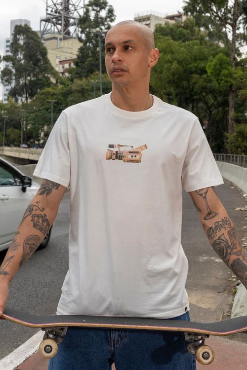 Camiseta DC Shoes M/C Dc Hand Cam Snow White