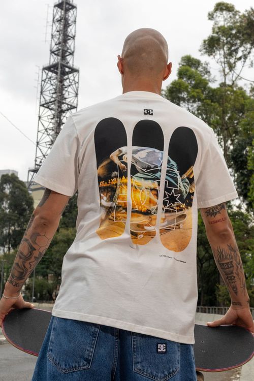Camiseta DC Shoes M/C Dc Hand Cam Snow White