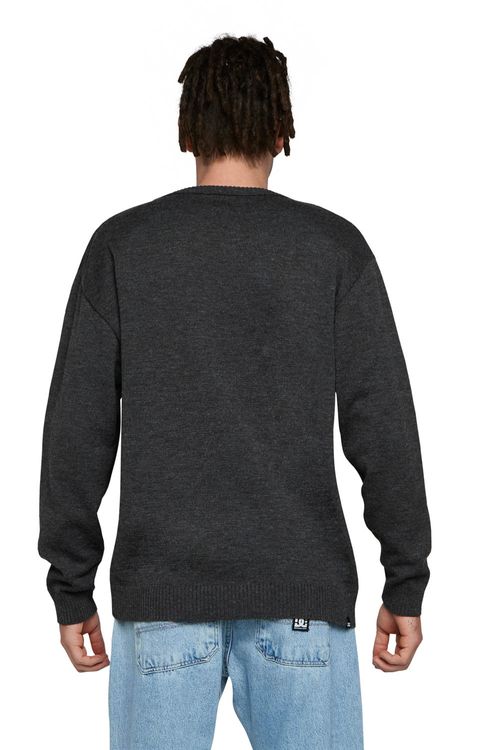 Tricot Dc Shoes Classic Circle Star Cinza Escuro Mescla