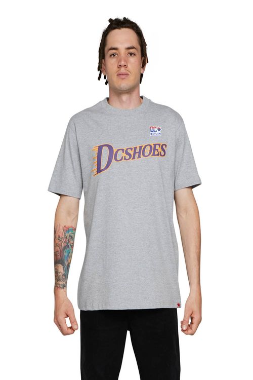 Camiseta DC Shoes M/C Shy Town Cinza Mescla