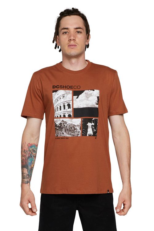 Camiseta DC Shoes M/C Statewide Marrom