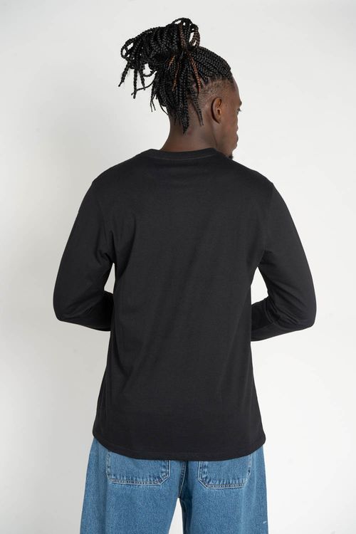 Camiseta DC Shoes M/L Minimal Stripe Preto