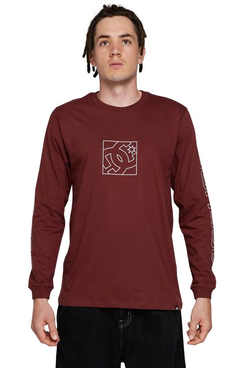 Camiseta DC Shoes M/L Static Outline Star Bordo