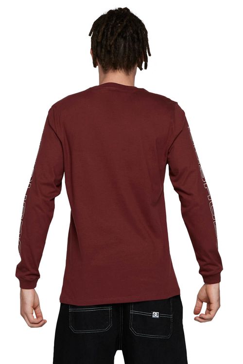 Camiseta DC Shoes M/L Static Outline Star Bordo