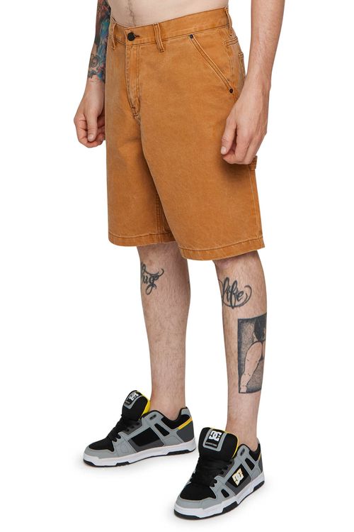 Bermuda DC Shoes Jeans Carpenter Baggy Short Rbo Marrom