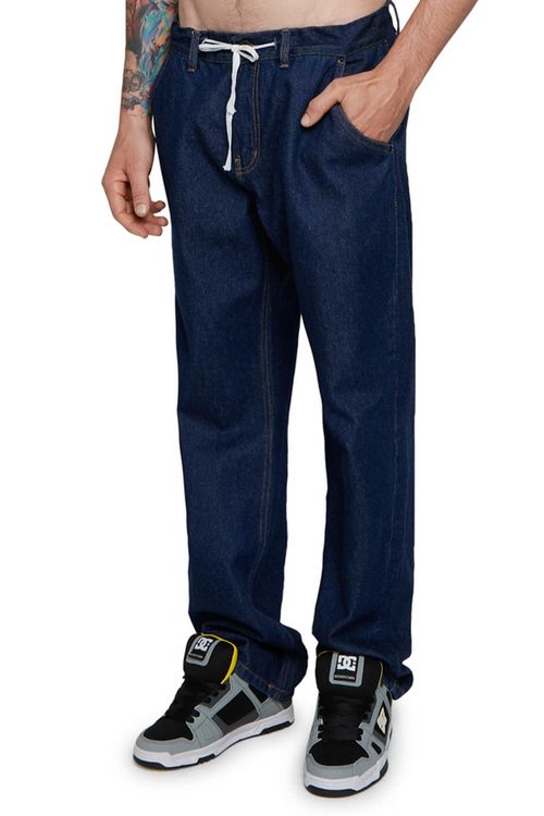 Calça Jeans Dc Shoes Worker Oversize Denim Indigo  Azul Escuro