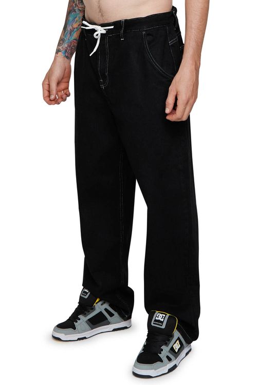 Calça Jeans Dc Shoes Worker Oversize Denim  Preto