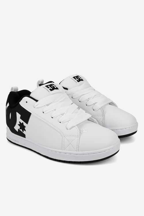 Tênis Dc Court Graffik Imp White/Black/Black