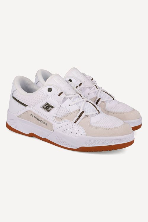 Tênis DC Shoes Construct Imp White/White/Green