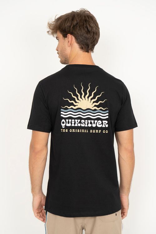 Camiseta Quiksilver M/C High Waves I Preto