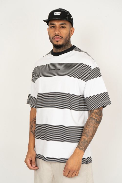 Camiseta DC Shoes M/C Fat Stripes Branco