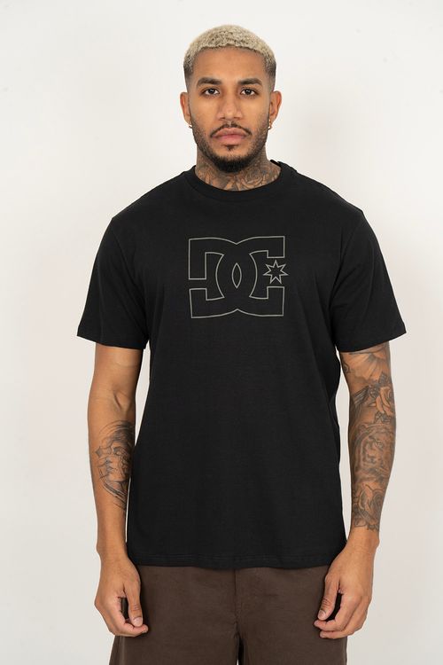 Camiseta DC Shoes M/C Outline Star Preto