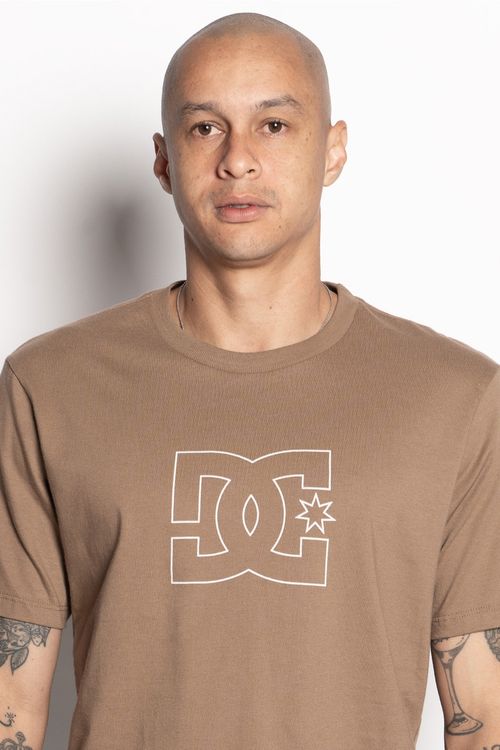 Camiseta Dc Shoes M/C Dc Outline Star Marrom
