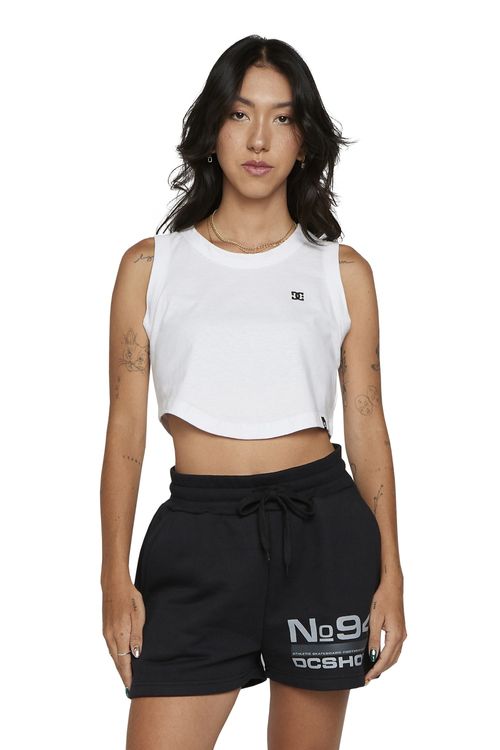 Regata DC Shoes Boyfriend Crop Branco