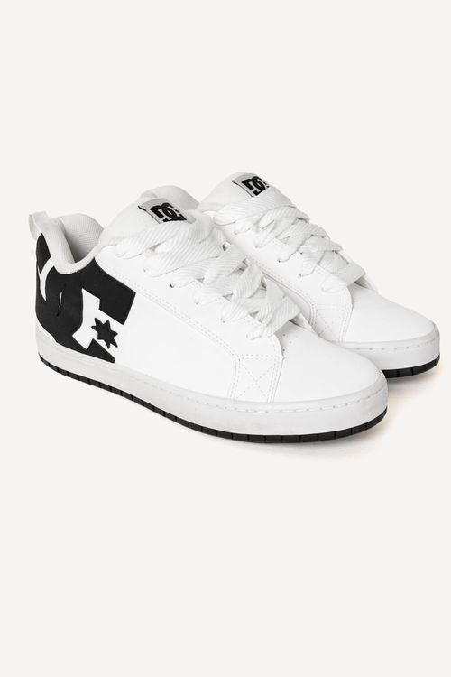 Tênis Dc Shoes Dc New Court Graffik Sd White / Black
