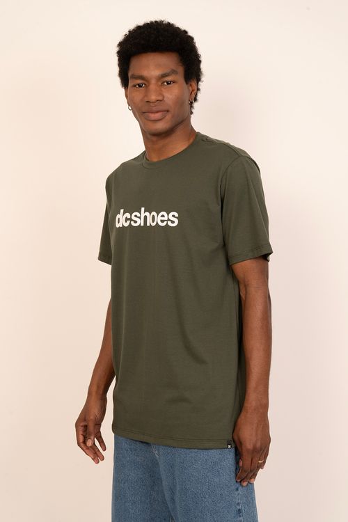 Camiseta Dc Shoes M/C Lower Case Verde Escuro